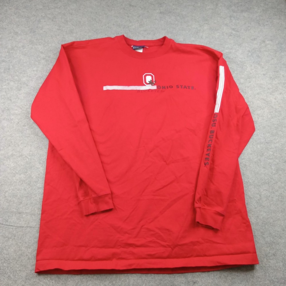 Ohio State Buckeyes Shirt Mens 2XL Red NCAA Football JanSport Long Sleeve Tee